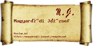 Magyaródi József névjegykártya